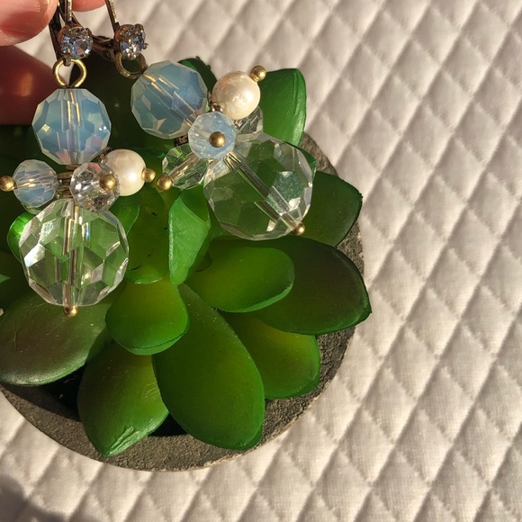 Jewelry - Beautiful clear beaded earrings.